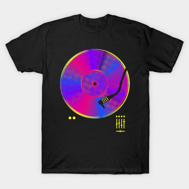 Retro Vinyl  music T-Shirt by clingcling